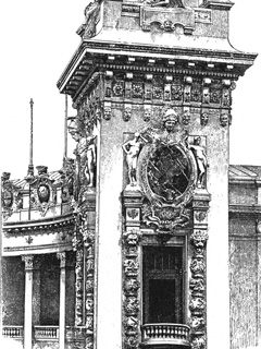 Всемирная выставка в Париже 1900 год. Башни на эспланаде Инвалидов. Архитекторы Toudore & Pradelle. Скульпторы Mallet & Pinard