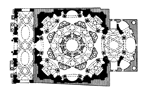 Барокко в архитектуре Италии. Турин. Церковь Сан Лоренцо, 1668—1687гг., Г. Гварини. План