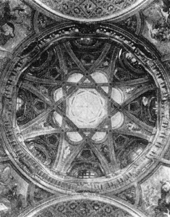 Барокко в архитектуре Италии. Турин. Церковь Сан Лоренцо, 1668—1687гг., Г. Гварини. Вид купола снизу