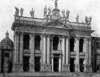 Барокко в архитектуре Италии. Рим. Базилика Сан Джованни ин Латерано. Фасад, 1735 г., А. Галилеи