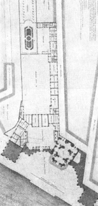 Архитектура Франции. Париж. Коллеж четырех наций, 1668 г., Л. Лево. План всего комплекса