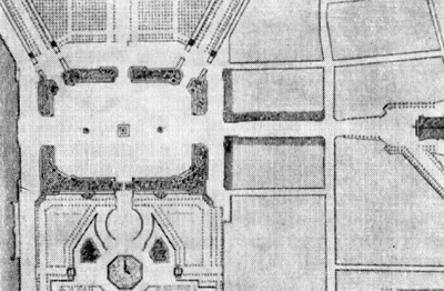 Архитектура Франции. Париж. Площадь Согласия, 1755—1763 гг., Ж. А. Габриэль. План