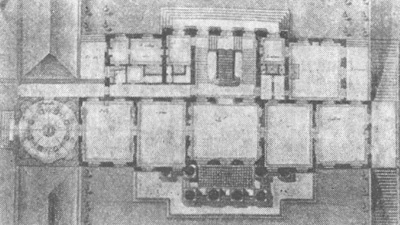 Архитектура Франции. Департамент Кальвадо. Замок Бенувиль, 1768 г., Леду. План