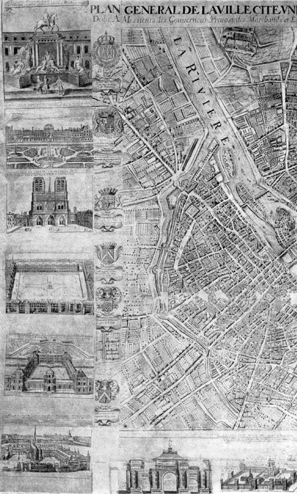 Париж. Карта, 1699 г.