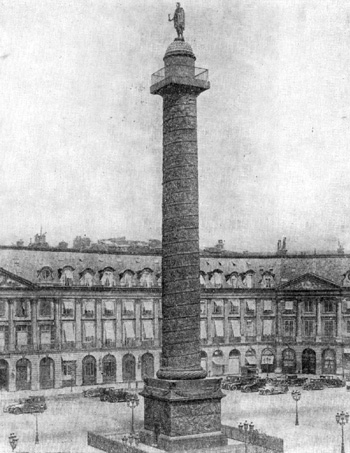 Архитектура Франции. Париж. Колонна на Вандомской площади, 1806—1810 гг., Ж. Б. Лепер и Ж. Гондуэн