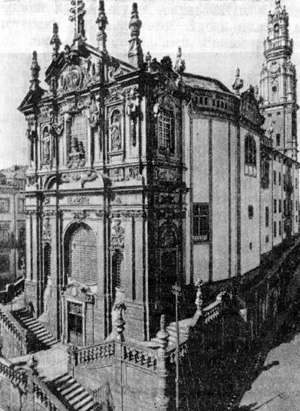 Архитектура Португалии: Порт. Церковь Сан-Педро душ Клеригуш, 1732—1750 гг., Н. Назони. Общий вид