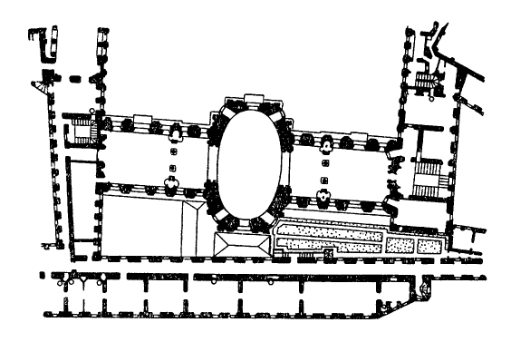 Архитектура Австрии: Вена. Придворная библиотека, 1722—1735 гг., И. Б. Фишер фон Эрлах. План