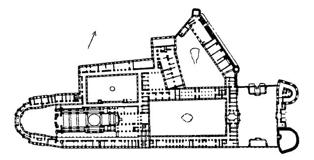 Архитектура Австрии:  Мельк. Монастырь, 1702—1738 гг., Я. Прандтауер. План