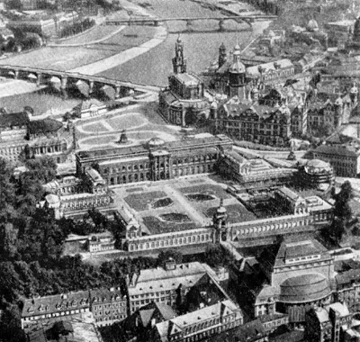 Архитектура Германии: Дрезден. Дворцовый центр города с Цвингером