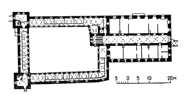 Архитектура Швейцарии: Бриг. Замок Штокальпер, 1641-1647 гг. План