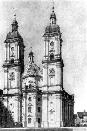 Архитектура Швейцарии: Санкт-Галлен. Монастырская церковь, 1755—1769 гг. П. Тумб