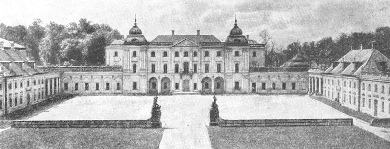 Архитектура Польши: Белосток. Дворец Бранидких, XVIII в., И. X. Клемм. Общий вид