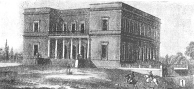 Архитектура Бельгии: 1 — загородный дом Тервуэн близ Брюсселя, 1819 г., арх. Ван дер Стратен, общий вид