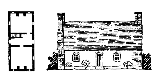 Архитектура США: Норфольк (Виргиния). Жилой дом А. Сорогуда, XVII в. Фасад и план