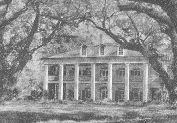 Архитектура США: Вашери (Луизиана). Дом Ок Эллей, 1836 г.