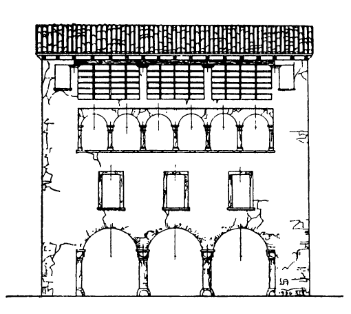 Архитектура эпохи Возрождения в Италии: Бергамо. Жилой дом на улице Бриолини (справа)