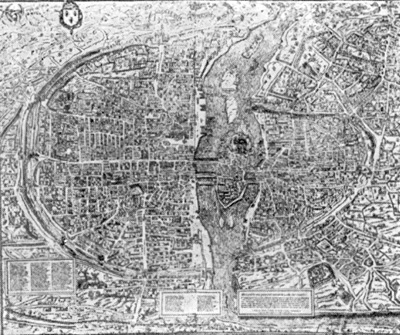 Архитектура Франции эпохи Возрождения: Париж в XVI в., схематический план