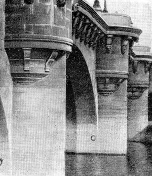 Архитектура Франции эпохи Возрождения: Париж. Новый мост. Общий вид. Дезилль и Дюсерсо, 1578—1606 гг.