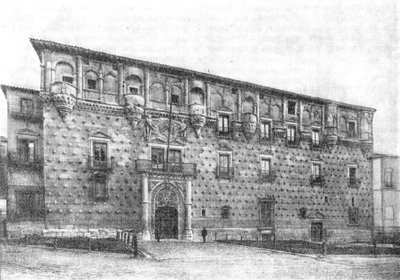 Архитектура Испании эпохи Возрождения: Гвадалахара. Дворец герцогов Инфантадо, 2-я половина XV в. Фасад