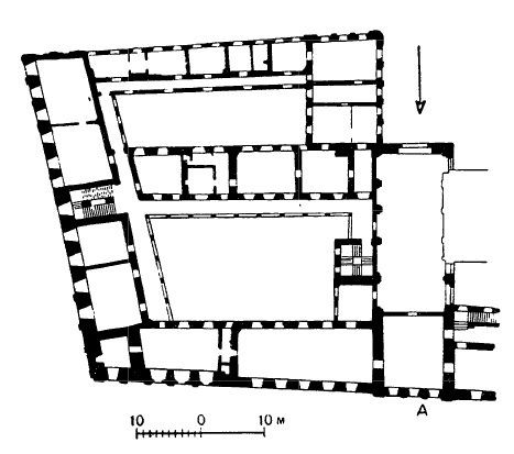 Архитектура Австрии эпохи Возрождения: Линц. Ландхауз, 1564—1571 гг. план второго этажа