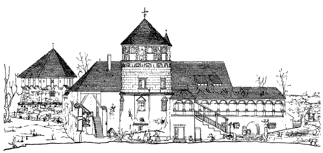 Архитектура Трансильвании эпохи Возрождения: Криш (Керешд). Замок, XVI в., фасад со двора