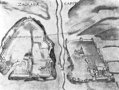 Архитектура Югославии эпохи Возрождения: Загреб. Планы Грича и Каптола, начало XVI в.