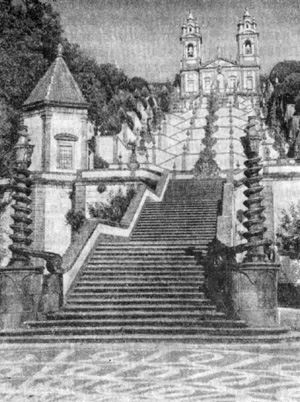 Архитектура Португалии: Брага. Паломническая церковь Бон Жезуш, 1773—1827 гг., К. Амаранти