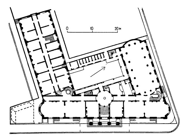 Архитектура США: Бостон (Массачусетс). Отель Тремонт, 1828—1829 гг., И. Роджерс. План