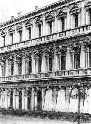 Архитектура эпохи Возрождения в Италии: Венеция. Новые Прокурации, 1584-1640 гг. Скамоцци, закончил Лонгена