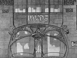Оформление витрины магазина в Берлине. Архитектор Wilhelm von Tettau